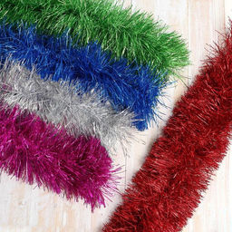 Цена за 10 шт. Мишура Бумеранг d-11,5 см, 200 см, микс