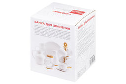 Банка д/хранения 1,2 л 13*13*16 см Розы с дер. крышк. с сил. упл - Elan gallery фото 10