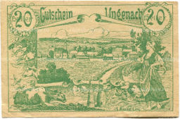 20 геллеров 1920 года Австрия Унгенах (нотгельд)