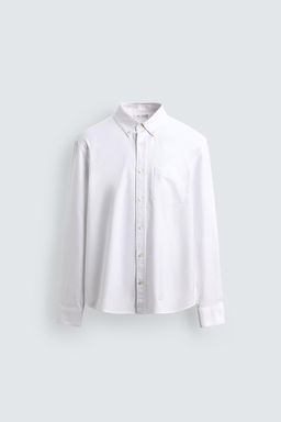 CAMISA ESTRUCTURA OXFORD / Blanco - Zara фото 7