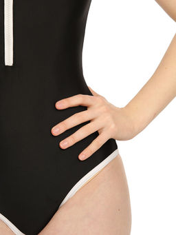 4982-0-0 Купальник для плавания слитный детский с декоративной молнией