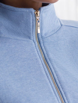 Бомбер среднего объема на молнии из петельчатого футера двухнитки с эластаном - Vilatte фото 2