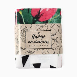 Набор полотенец кух. Доляна Весенний праздник 35х60 см - 4шт, 100% хл  фото 8