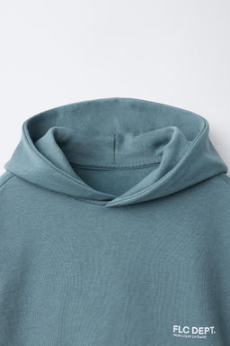 CHALECO CAPUCHA FELPA TEXTO / Azul pato - Zara фото 3