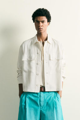 SOBRECAMISA FLUIDA RELAXED FIT / Blanco roto - Zara фото 2