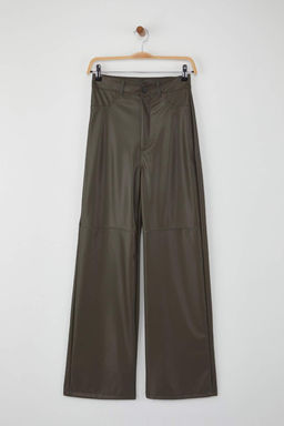 TRENDYOLMILLA Siyah Relaxed/Rahat Straight/Boru Paca Dikis Detayl? Pantolon TWOAW25PL00068 фото 6