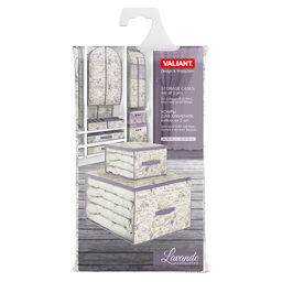 VAL LV-CB-MS Набор кофров для хранения 2 шт., большой, 60*50*35 см, малый 35*30*20 см, LAVANDE, шт - Valiant фото 3