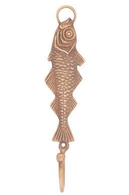 Вешалка-крючок № Пи6864 (антик) Рыба 4шт/упак
