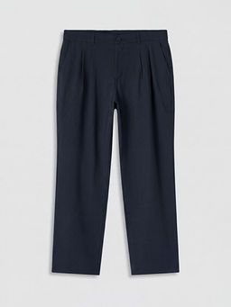 Regular Fit Gabardin Erkek Pileli Pantolon