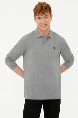 Мужской серый меланжевый базовый свитшот Неожиданная скидка в корзине - U.s. polo assn фото 7