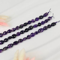 Бусины для украшений из Аметиста (галтовка) 39 см