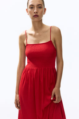 Vestido de tirantes con cuerpo nido de abeja - H&m фото 12