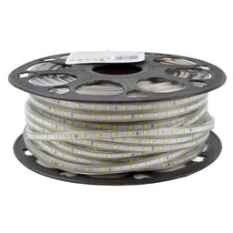 ULS-Q325 2835-60LED/m-10mm-IP67-220V-6W/m-50M-DW Светодиодная гибкая герметичная лента Volpe. В ПВХ трубке. Упаковка - бобина 50 м. IP67. Угол излучения 120. Кратность резки 1 м. Холодный белый свет.