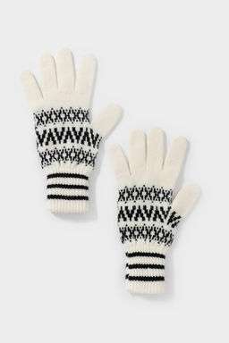 ЕВ 10011/ш/сахар,черный перчатки жен