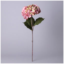 ЦВЕТОК ИСКУССТВЕННЫЙ ГОРТЕНЗИЯ ДЛИНА=60СМ , ЦВЕТ РОЗОВЫЙ - Lefard фото 2