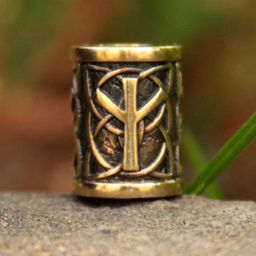 Бусина № 15 Альгиз, бронза, 12*D9мм,d 5,5мм (БР 015)