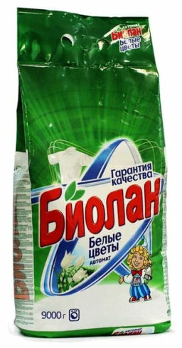 БИОЛАН-АВТОМАТ стир.порошок 9000гр Белые цветы