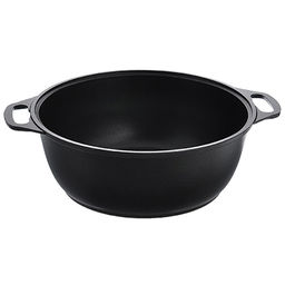 Кастрюля-жаровня с антипригарным покрытием 3л, д36см Традиция, h8,5см, литая, металлическая жаропрочная крышка (Россия) - Домашняя мода фото 2