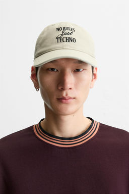 WASHED EMBROIDERY CAP