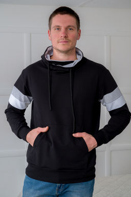 Толстовка мужская из футера Оскар черный макс - Амадэль фото 2