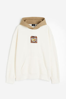 Sudadera con motivo y capucha Relaxed Fit