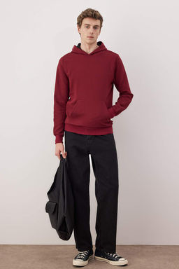 Lacivert Regular/Normal Kesim Kapusonlu Dokulu Sweatshirt TMNAW26SW00068 - Trendyolmilla фото 20