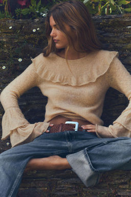 ALPACA AND WOOL FINE KNIT SWEATER - Zara фото 3