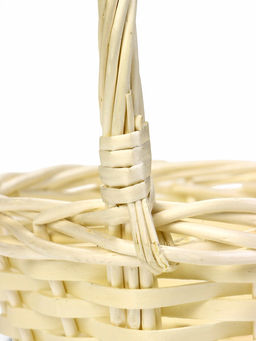 Корзина плетёная для хранения Rama, с ручкой, бежевая, набор 3 шт.