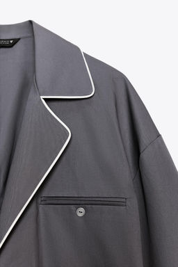 POPLIN PIPED TRIM SHIRT - Zara фото 9