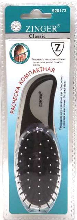 Расческа SZ-OS-8580 plast pin ZTV массажная "Огурец" Малый с пластик.зубьями