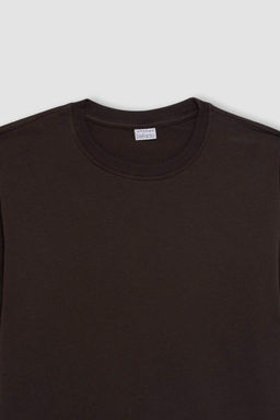 Новая базовая футболка стандартного кроя с круглым вырезом и короткими рукавами из 100% хлопка - Defacto фото 6