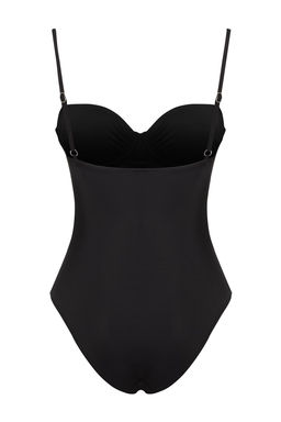 TRENDYOLMILLA Siyah Balkonet Mesh Detayl? Regular Mayo TBESS25MA00013  фото 6