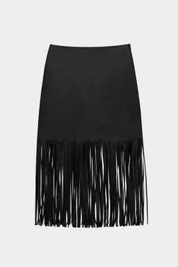 Юбка из экокожи с бахромой - Mollis фото 5