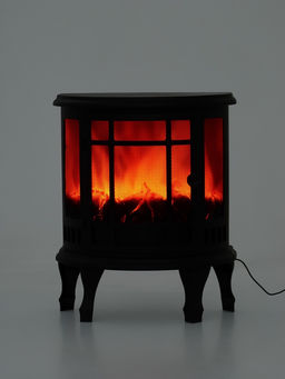 Камин электрический светодиодный, чёрный 46х23,5х56 см, (3хС, usb)