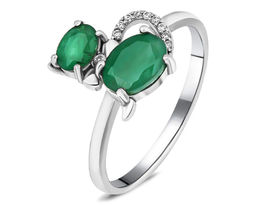 Кольцо, изумруд берилл, SL-RIC112