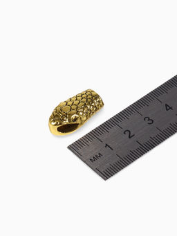 Замок-концевик Змея, 2 шт. 4.3?1.6 мм, внутренний d=7 мм, чернёное золото