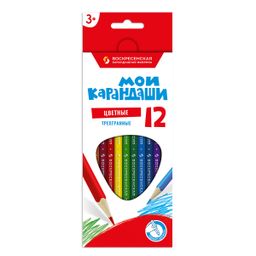 ВКФ Мои карандаши Набор цветных трехгранных карандашей MP-CP-1012 заточенный 8 х 12 цв