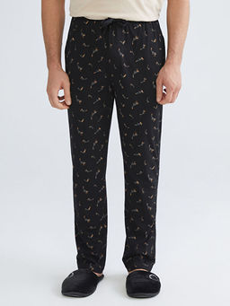 Standart Kal?p Bask?l? Erkek Pijama Alt