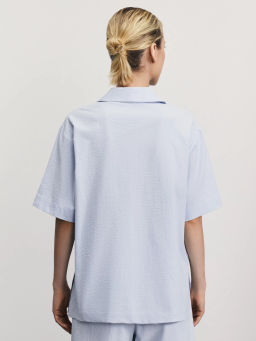 Рубашка с коротким рукавом из фактурного хлопка / Zarina  фото 5