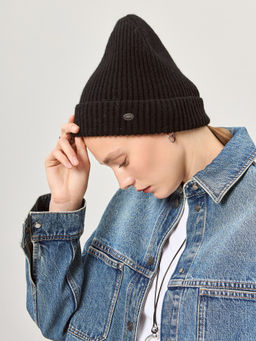 Шапка жен. пух енот+шерсть+виск LB-N88066 black