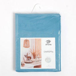 Скатерть Этель Cozy 150*220 +/-3см, цв.серо-синий, пл. 192 г/м2, хл с ВГМО  фото 5
