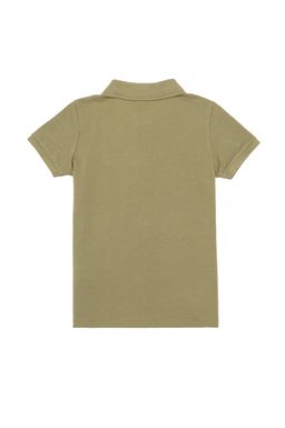 Футболка с воротником поло цвета хаки для мальчиков Basic - U.s. polo assn фото 2