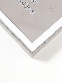 Фоторамка пластик 30х40 см "Современная классика" серый и белый 42,6х32,6х1,5 см