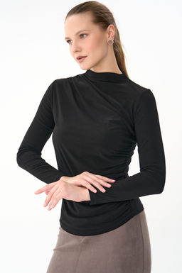 Лонгслив Нора (чёрный-2) - Эльза фото 5