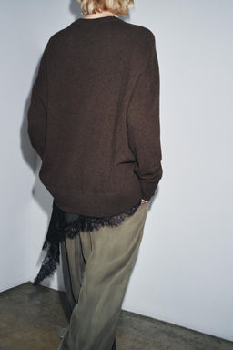 100% WOOL OVERSIZE SWEATER - Zara фото 4