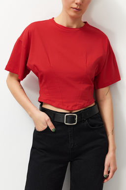 Beyaz Crop Orme T-Shirt TEDSS24TS00008 - Trendyolmilla фото 16