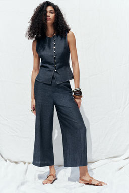 LINEN CULOTTES - Zara фото 13