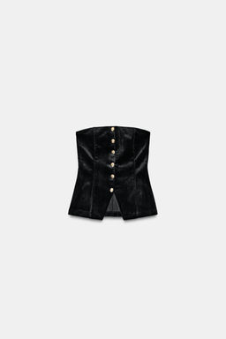 VELVET BANDEAU TOP - Zara фото 6