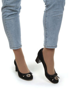 06-ZA158S-931-H001+YA010 BLACK Туфли женские (натуральная замша) - Фабричный китай фото 4