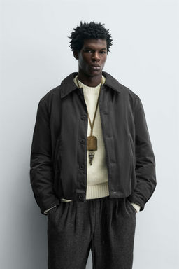 CROPPED FIT PADDED JACKET - Zara фото 2